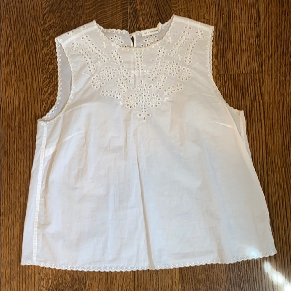 RAG&BONE white crochet top